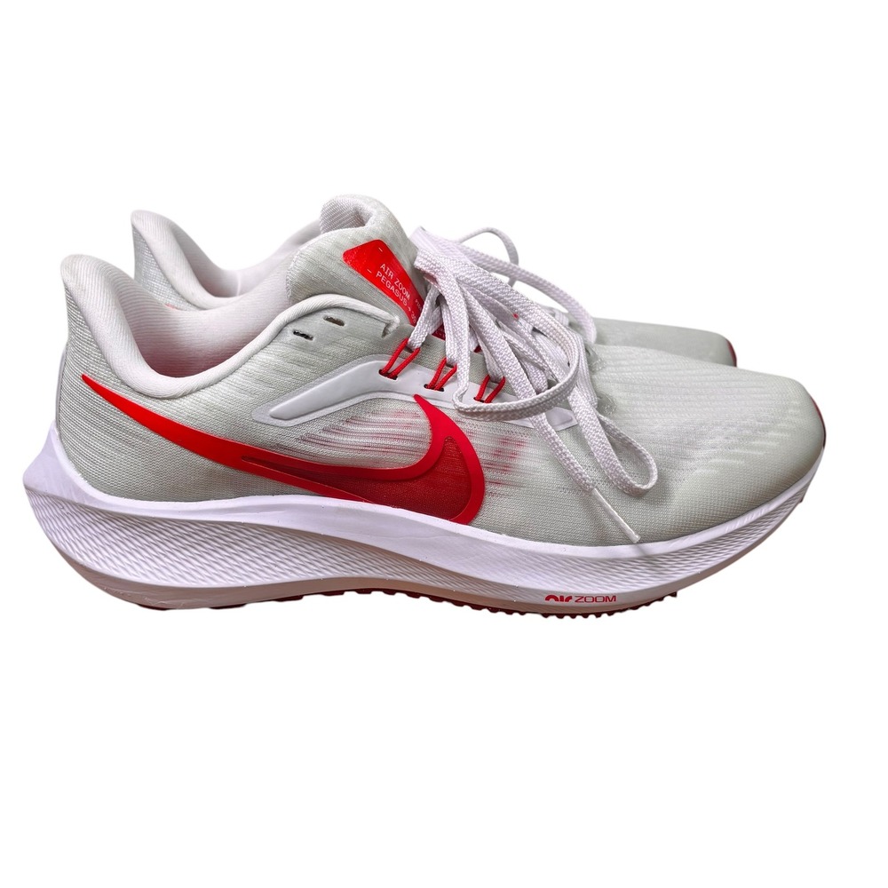 Nike Air Zoom Pegasus 39 Womens Running Shoes White Bright Red DH4072-103 Size 8
